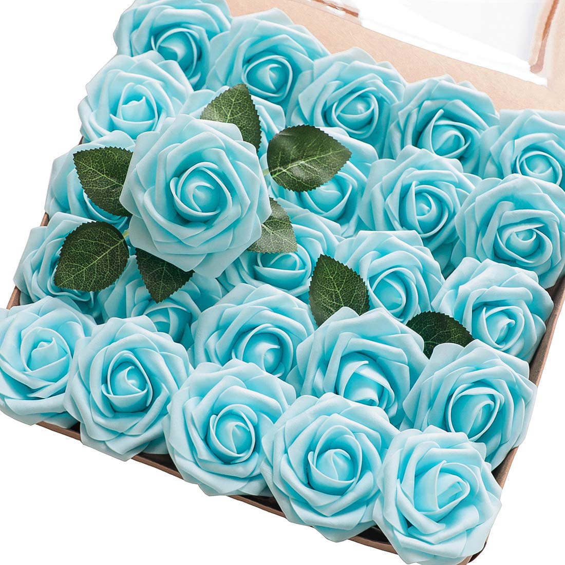 Amazon.com: Floroom Artificial Flowers 25pcs Real Looking Aqua